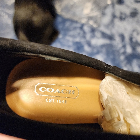 Coach Annika Heeled Leather Ankle Bootie A3506 Fold-Over Suede Cuff 8.5B - Picture 3 of 7